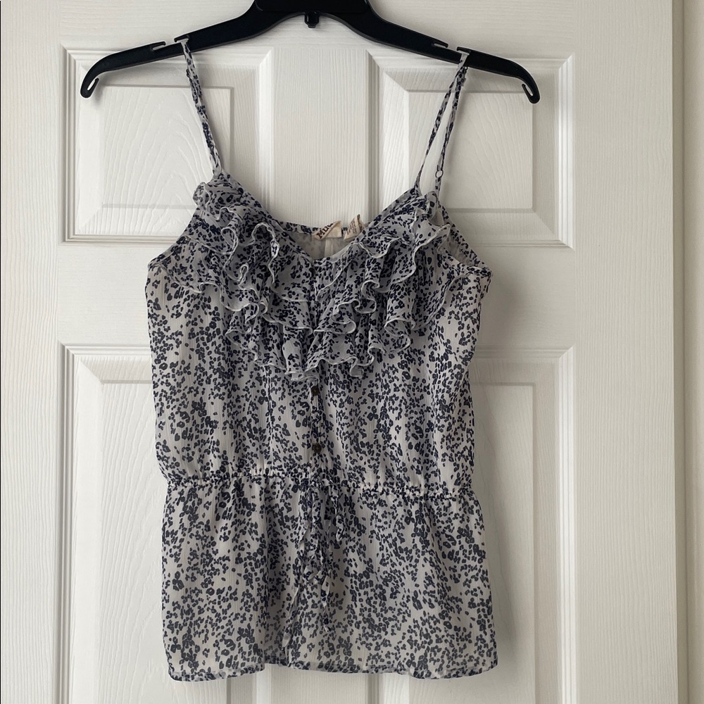 Mudd Spaghetti‎ Strap Ruffle Blouse